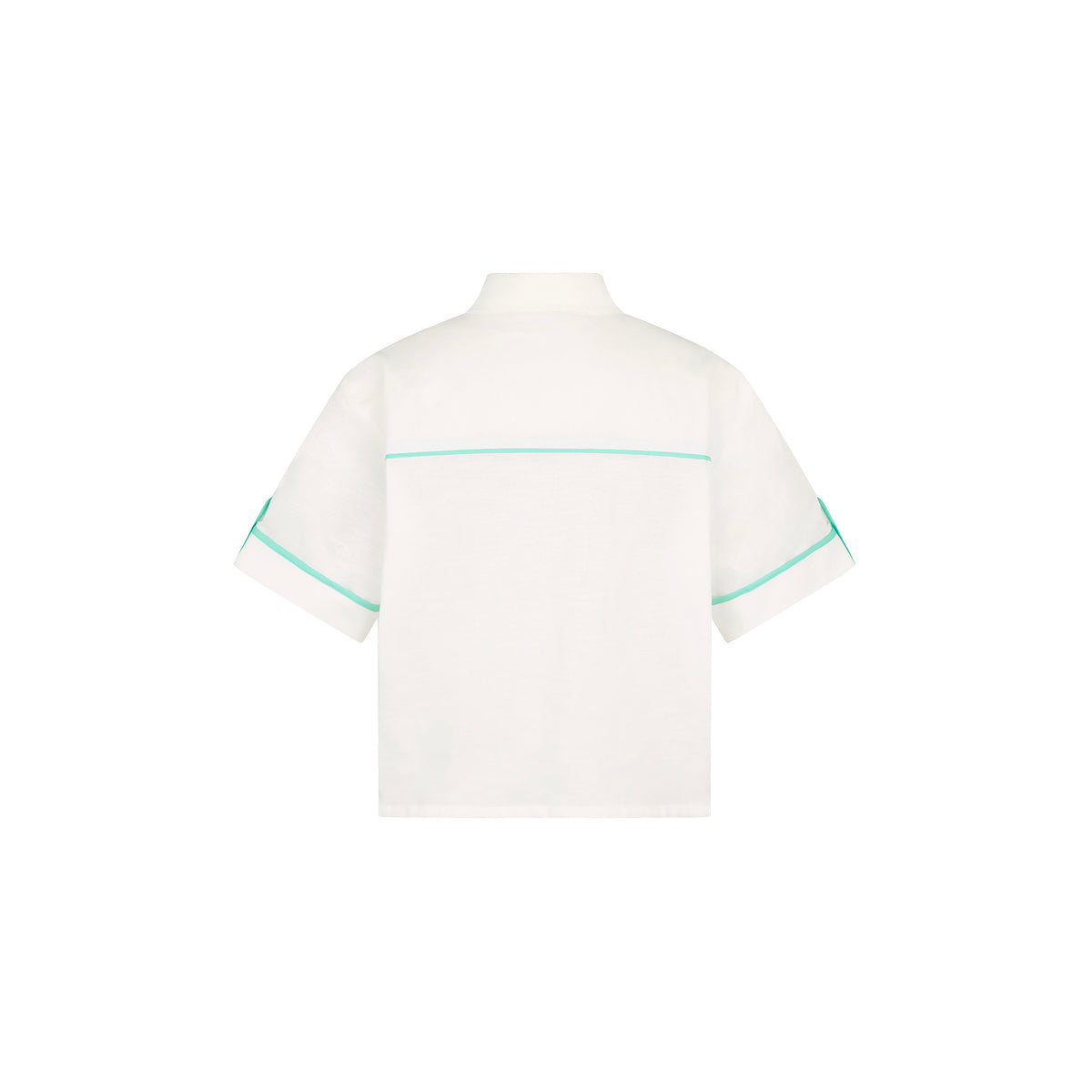 Cropped Button Up Shirt - Crystal Tides