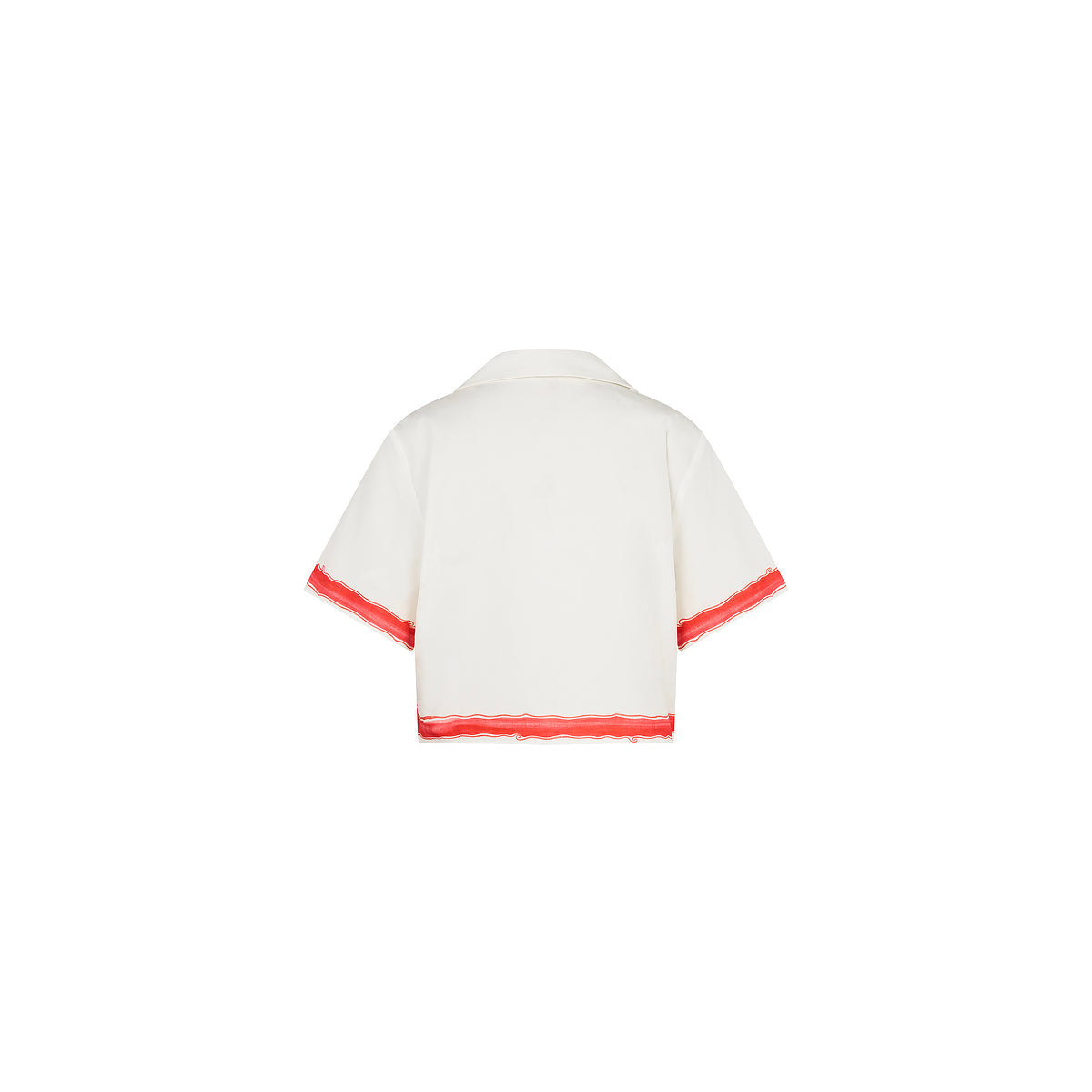 Short Sleeve Tie Up Shirt - Cherry Glaze