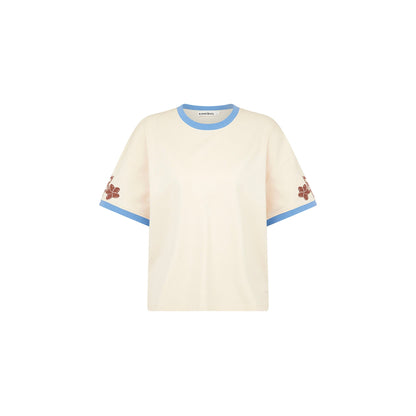 Boyfriend Bind Tee - Frangipani Fizz