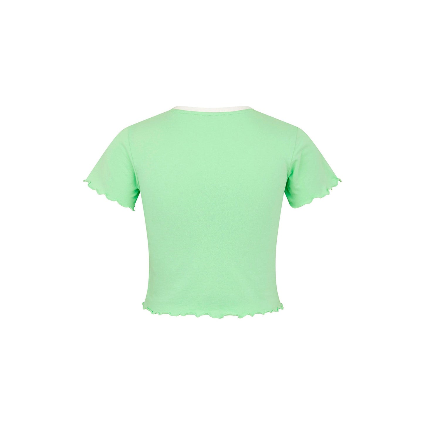 Lettuce Cropped Mini Tee - Apple Sorbet
