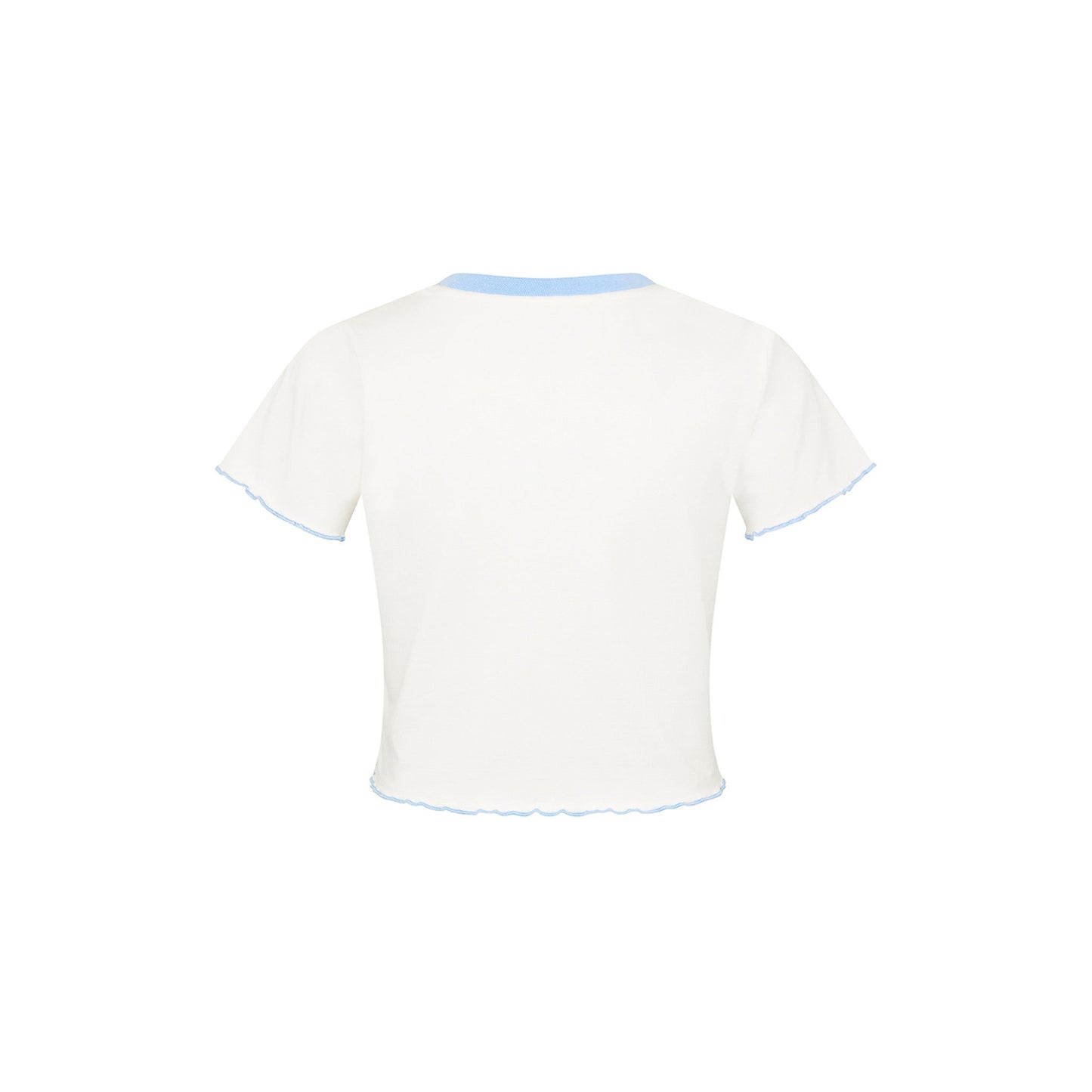 Lettuce Cropped Mini Tee - Blue Crush