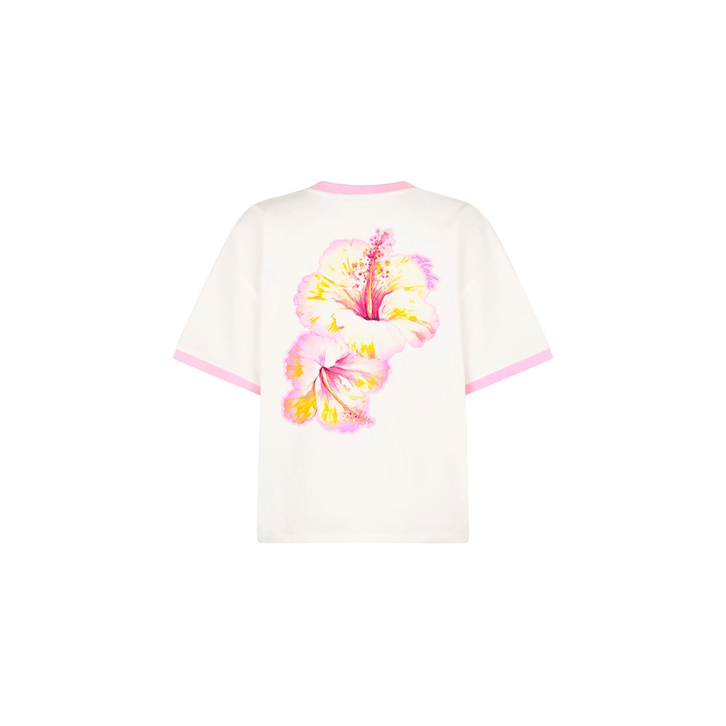 Boyfriend Bind Tee - Hibiscus Paradise