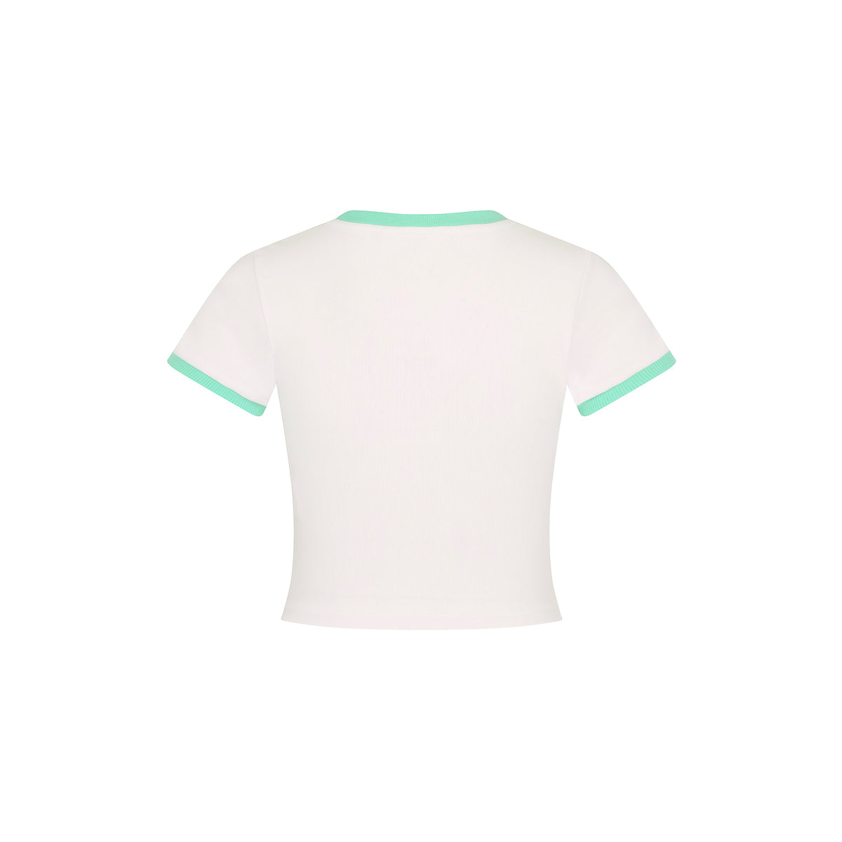 Printed Crop Baby Tee - Ocean Honey