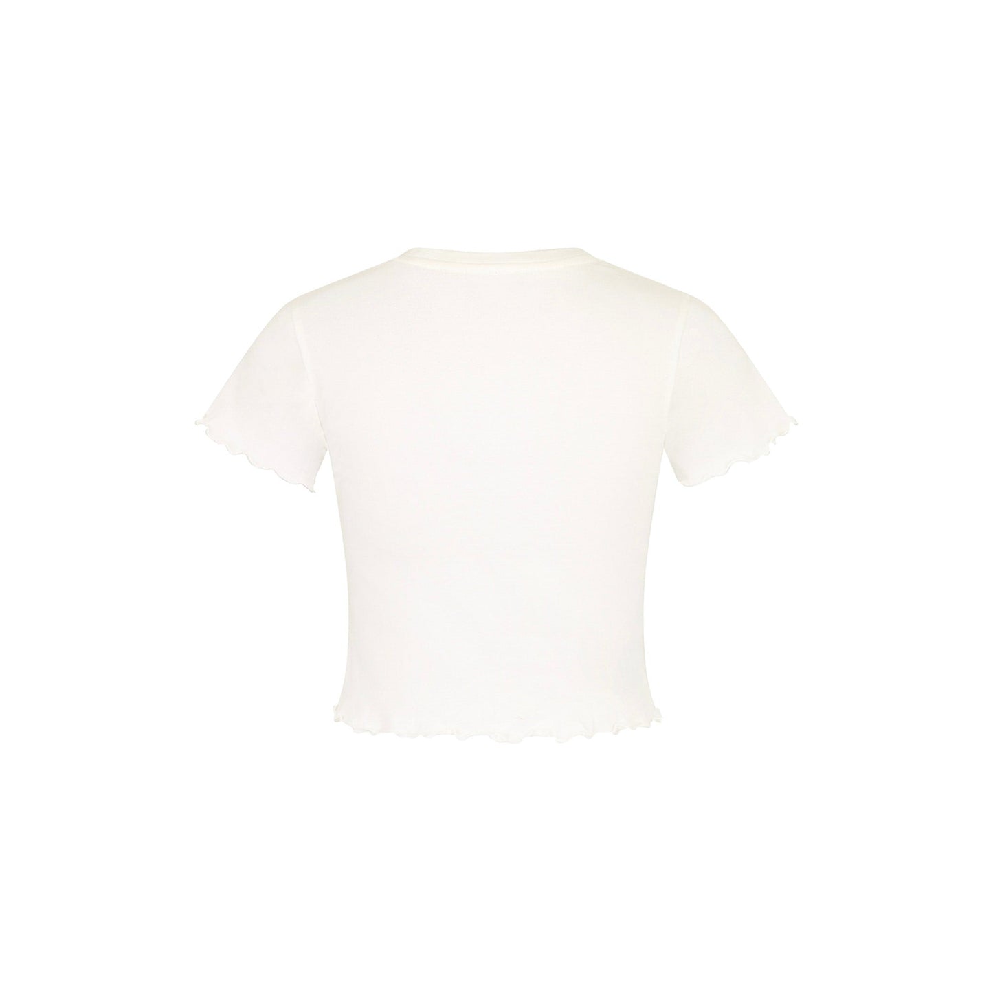 Lettuce Cropped Mini Tee - Whipped White