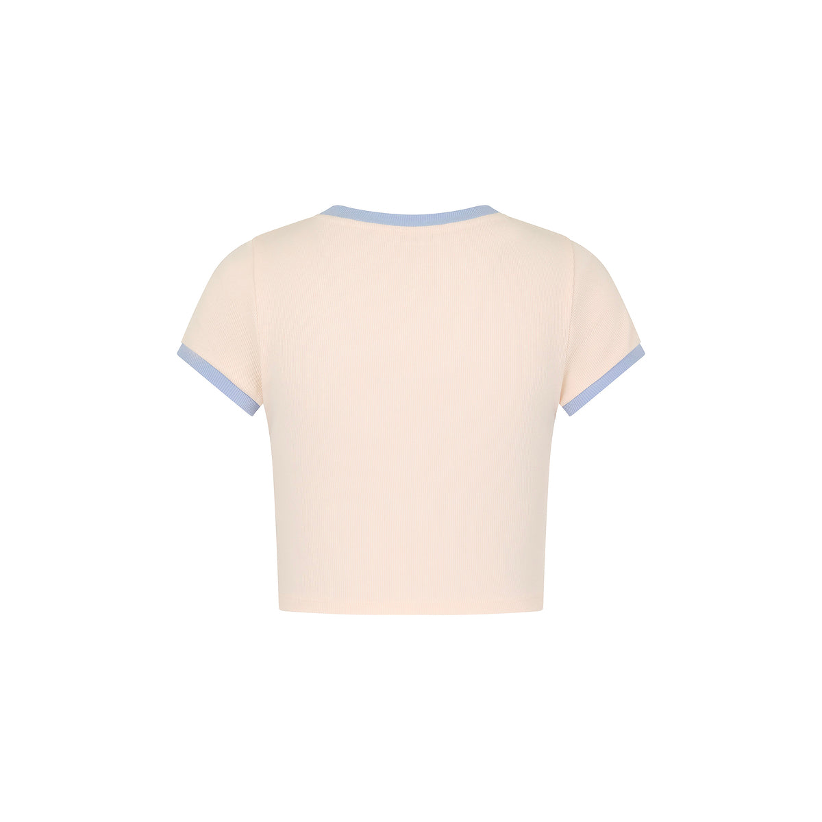 Printed Crop Baby Tee - Salt Breeze