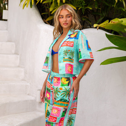 Short Sleeve Summer Shirt - Ocean Honey
