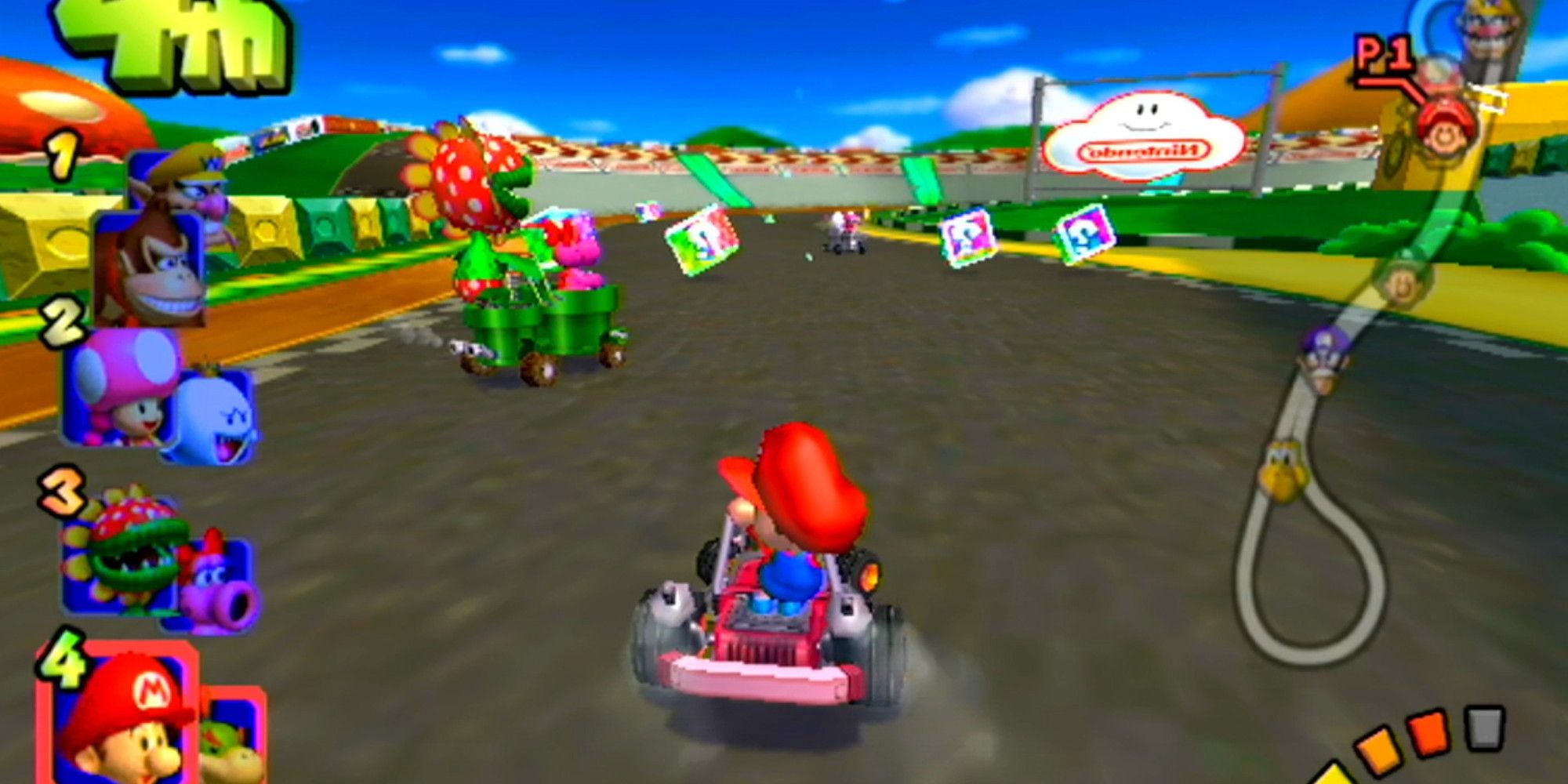 Baby Mario y Baby Luigi corren en Mario Kart Double Dash!!